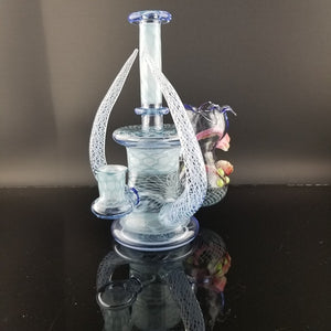 Dawg House Glass X Modified Creations Rig Set (Blue Linework)