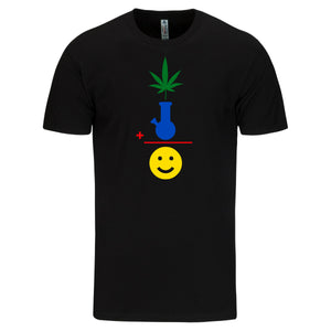 Pot Leaf Plus Pipe Equals Happy T-Shirts