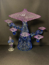 Load image into Gallery viewer, Lu Glass Medium Blue CFL Bonsai Tree Rig