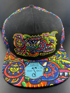 Grassroots California X Chris Dyer Trippy Aztec Sun Snap Back Hat L-LX