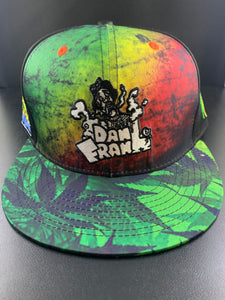 Grassroots California X Dan Frank Rasta Pot Leaf Snap Back Hat