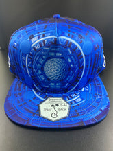 Cargar imagen en el visor de la galería, Grassroots California X Light Wizard Blue Golf Ball Snap Back Hat S-M