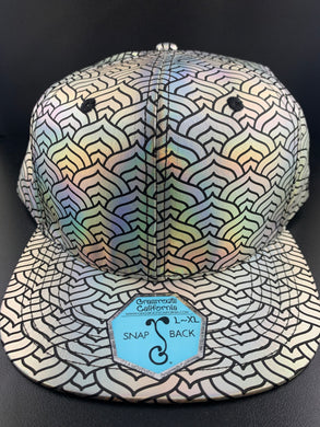 Grassroots California Trippy Reflexive Metallic Mendalla Snap Back Hat L-LX