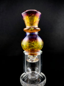 Melitzart Glass Spinner Carb Cap #4 "Purple Amber Striker"