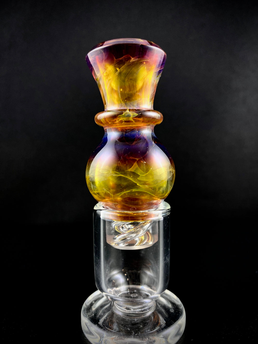 Melitzart Glass Spinner Carb Cap #4 „Purple Amber Striker“