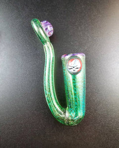 Eran Park Glass Emerald Dichro and Ruby Wig Wag Dead Head Sherlock Pipes