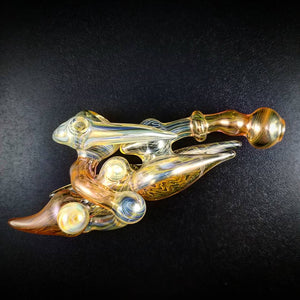 Oats Glass Silver & Gold Fumed Sherlock Pipe #2