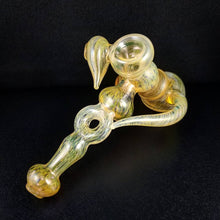 Load image into Gallery viewer, Oats Glass Silver &amp; Gold Fumed Bubbler Pipe #2