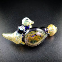 Load image into Gallery viewer, Oats Glass Silver &amp; Gold Fumed Sherlock Pipe #6