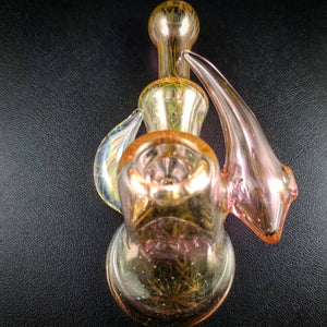 Oats Glass Gold Fumed Hammer Pipe #18