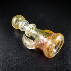 Oats Glass Silver & Gold Fumed Chillum Pipe #4