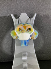 Cargar imagen en el visor de la galería, Djinn Glass Covid Mask Monkey W. Gauges &amp; Chip Stack Eyes Pendant