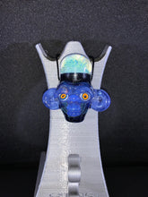 Load image into Gallery viewer, Djinn Glass Blue Monkey Pendant W Fumed Explosion Brain