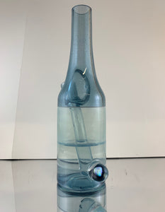 The Glass Mechanic Blue Stardust 2 Tone Sake Bottle Rig