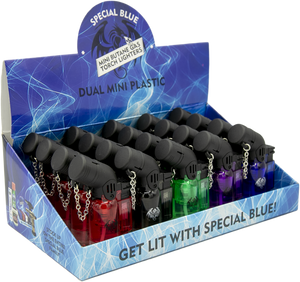 Special Blue Dual Mini Plastic Lighters