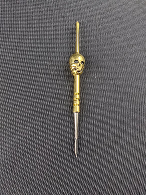 Edelstahl Dabber Gold Skull