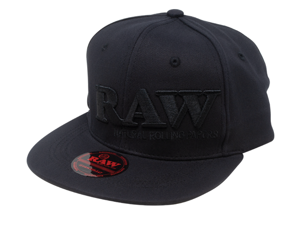 RAW Black Snap Back Hat