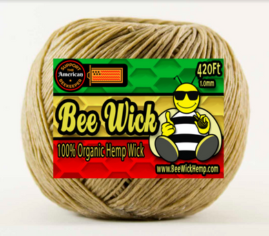 Bee Wick Hemp Wick 100% Organic Hemp 10ft - 420ft