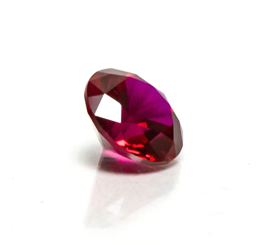 Ruby Pearl Co Ruby Facet Diamond 10mm