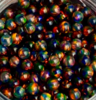 Laden Sie das Bild in den Galerie-Viewer, Ruby Pearl Co Pearls X Dopals Opals (Schwarzer Opal) Terpperlen 3mm-5mm