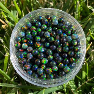 Ruby Pearl Co Pearls X Dopals Opals (Black Opal) Terp Pearls 3mm-5mm