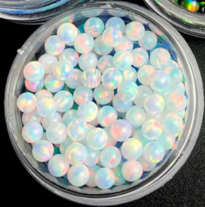 Ruby Pearl Co Pearls X Dopals Opals (White Opal) Terp Pearls 3mm-5mm