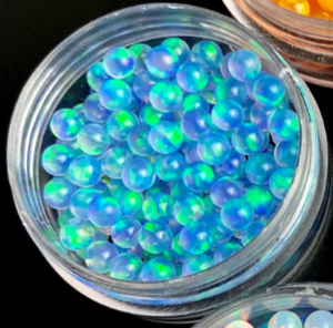 Ruby Pearl Co Pearls X Dopals Opale (Blauer Opal) Terpenperlen 3mm-5mm