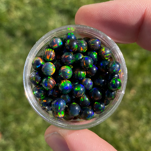 Ruby Pearl Co Pearls X Dopals Opals (Schwarzer Opal) Terpperlen 3mm-5mm