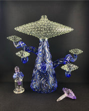 Load image into Gallery viewer, Lu Glass Medium Blue CFL Bonsai Tree Rig