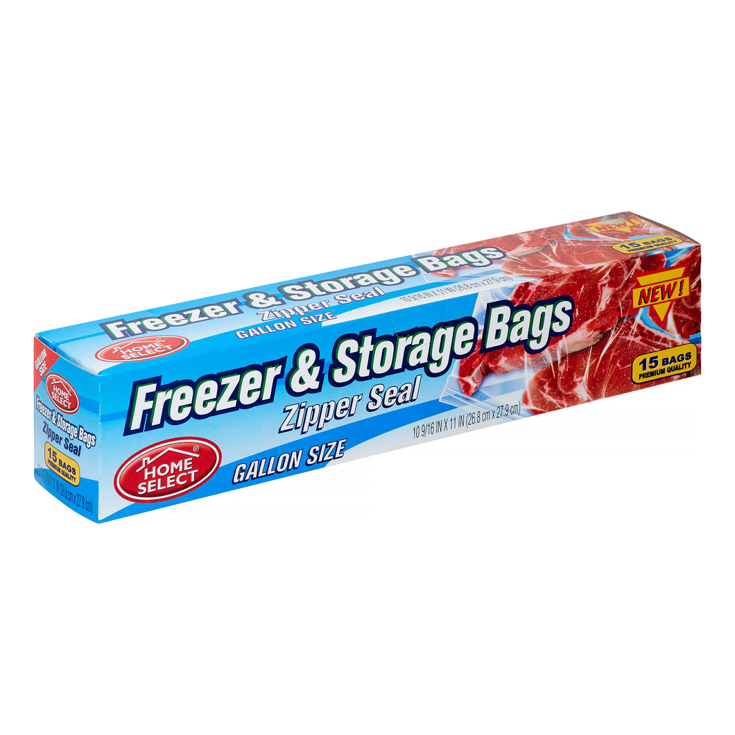 HOME SELECT Gallon Freezer Bags 15ct