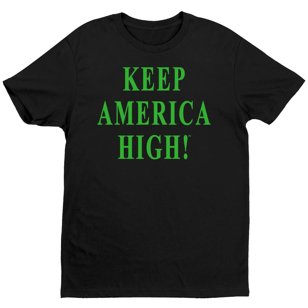KEEP AMERICA HIGH Schwarze T-Shirts