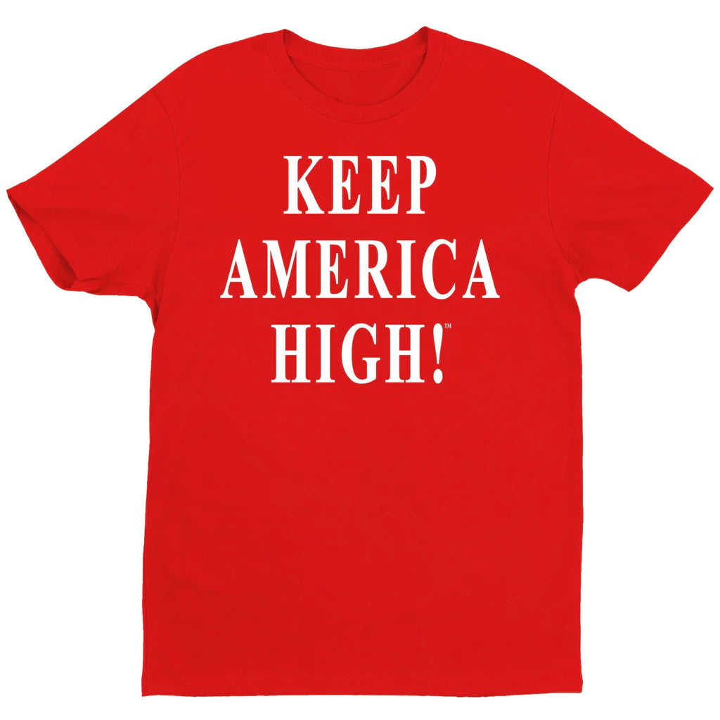KEEP AMERICA HIGH Rote T-Shirts