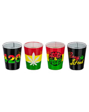 Load image into Gallery viewer, Set of 4 Roast and Toast 420 Shot Glasses
