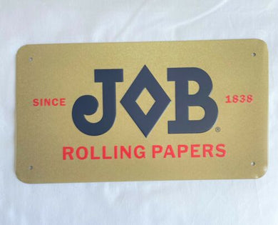 JOB Rolling Papers Embossed Gold Metal Tin Sign 10