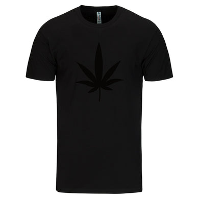 Black on Black Murdered Pot Leaf T-Shirt