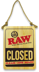 RAW Wooden Welcome Sign